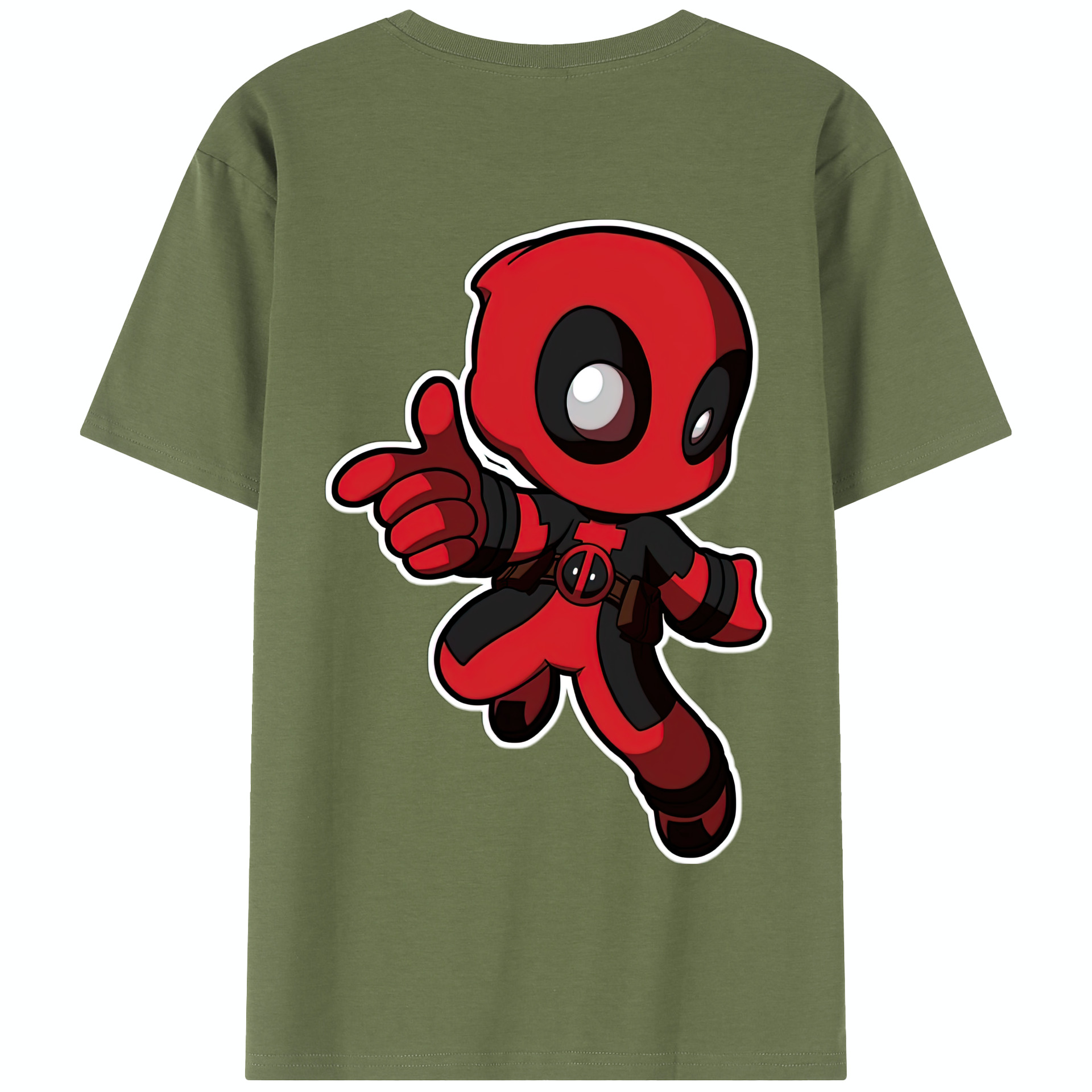 （画像用） Deadpool デッドプール 綿100％半袖Tシャツ（背面プリント）